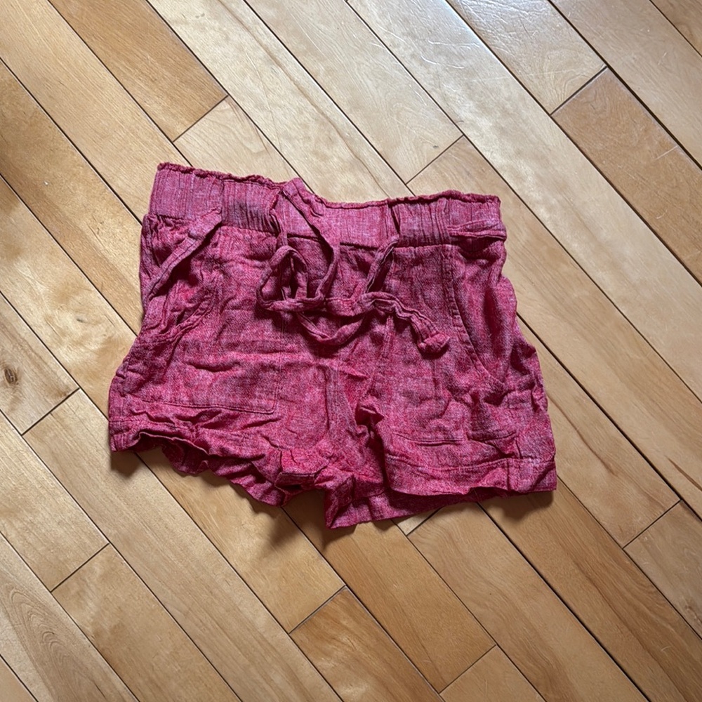 Women's Casual Red Shorts